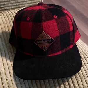 Avalanche Red and Black Checkered Hat
